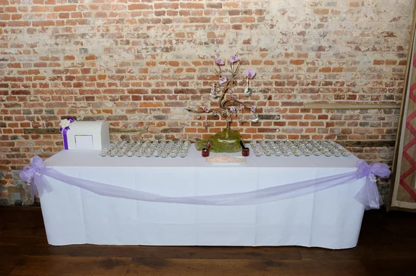 Svatební dekorace recepce — Stock fotografie
