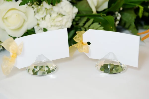 Wedding reception place cards — Stock Photo, Image