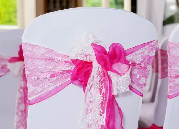 Pink chair cover — Stock Photo, Image