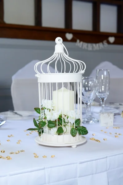 Wedding reception candle decoration — Stock Photo, Image
