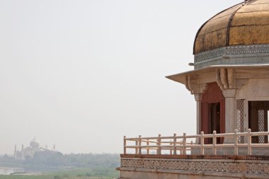 Taj Mahal seen from Agra Fort clipart