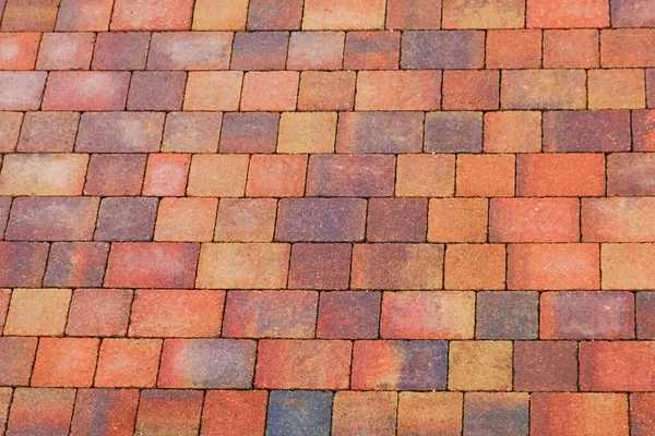 Distinctive Pattern Formed Newly Laid Section Block Paving Urban Area — Stock Photo, Image