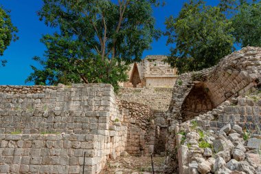 Meksika 'nın Yucatan kentindeki antik Maya şehri Uxmal' in arkeolojik alanı