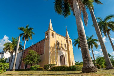 Yucatan, Merida, Meksika 'daki Santa Ana mahallesindeki antik kilise.