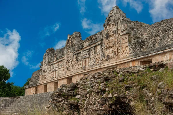 Sito Archeologico Dell Antica Città Maya Uxmal Nello Yucatan Messico — Foto Stock