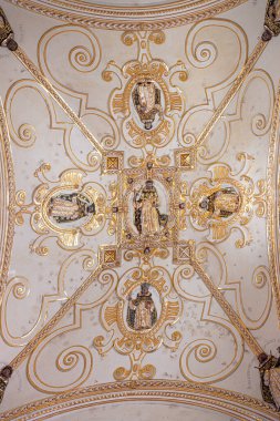 Santo Domingo Tapınağı 'nın iç manzarası, Oaxaca, Meksika