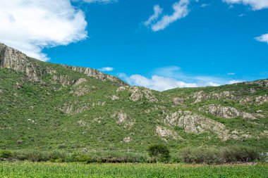 Meksika, Oaxaca 'daki Yagul Doğal Anıtı manzarası