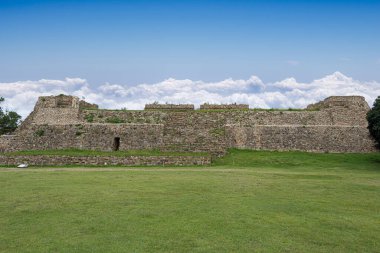 Monte Alban 'da dansçılar inşa ediliyor, arkeolojik alan, Oaxaca, Meksika