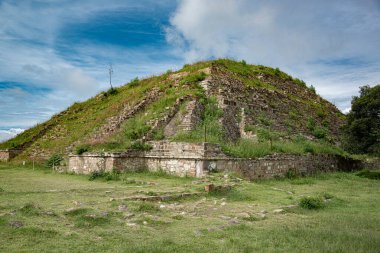 Monte Alban 'daki yapı, arkeolojik alan, Oaxaca, Meksika