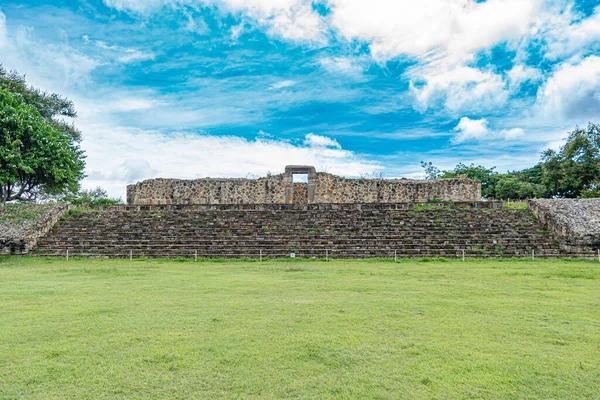 Pałac Monte Alban Stanowisko Archeologiczne Oaxaca Meksyk — Zdjęcie stockowe
