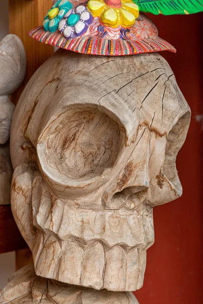 Detalhe Skull Alebrije Oaxaca México — Fotografia de Stock