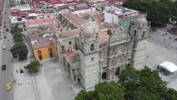 Vista Aérea Catedral Oaxaca México — Vídeo de Stock