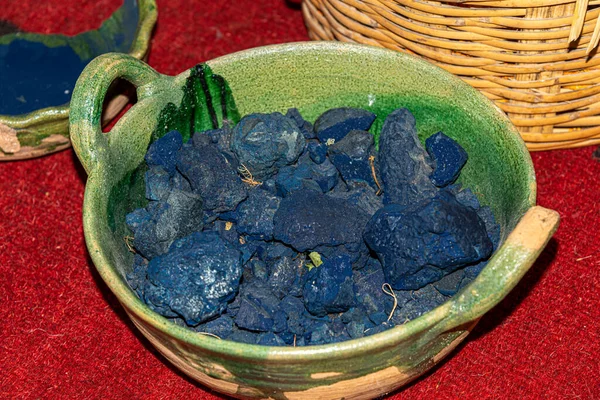 Traditionele Indigo Voor Het Kleuren Van Textiel Met Blauw Oaxaca — Stockfoto