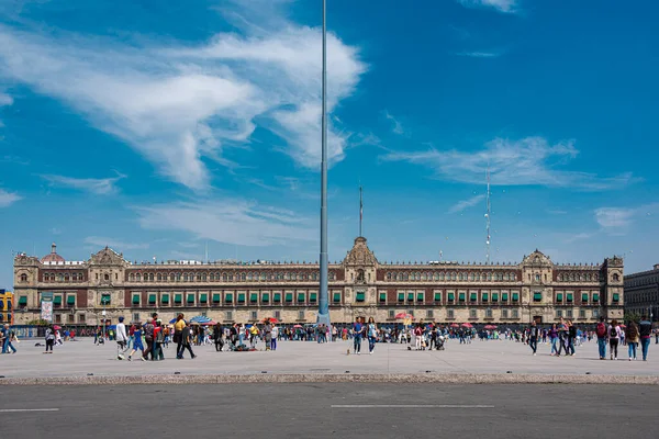 Nationalpalatset Beläget Konstitutionstorget Mexico City Royaltyfria Stockbilder