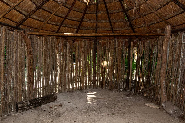 Antigua Palapa Maya Selva Mexicana — Foto de Stock