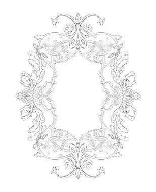 Grafik süsleme, çerçeve, kartpostal dekorasyonu, çizim, Raster çizimi, izole edilmiş