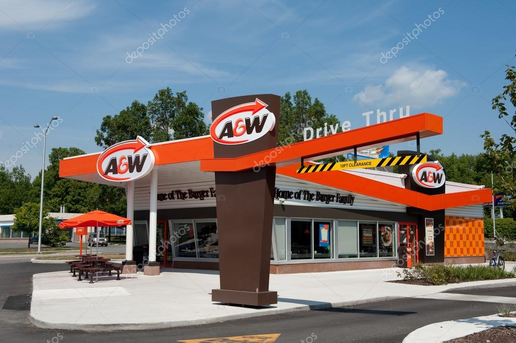 A new A&W restaurant, in the retro design, opens June 14, 2012 on Terry Fox Drive in Kanata, a suburb of Ottawa, Ontario, Canada.