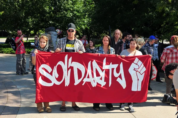 Zabírají protestní výročí v Ottawě — Stock fotografie