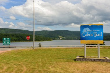 The world famous Cabot Trail in Cape Breton clipart