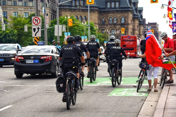 Ottawa Canada July 2022 Police Officers Bikes Were Part Enhanced — Stock Photo, Image