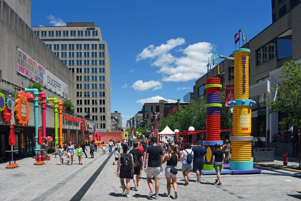 Montreal Canadá Julio 2022 Área Saint Catherine Street Hosting Annual — Foto de Stock
