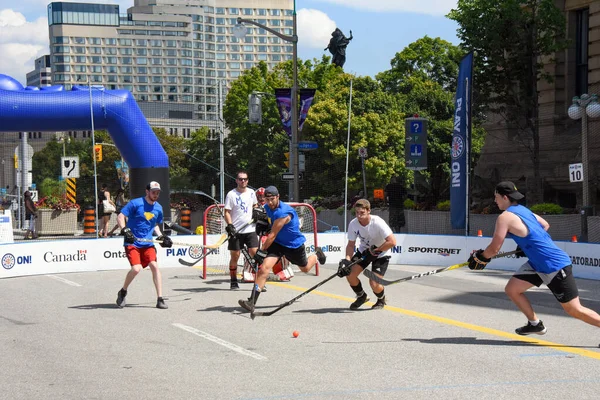Ottawa Canada August 2022 Play Canadas Largest Street Hockey Festival — Fotografia de Stock
