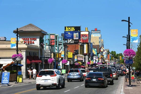 Niagara Falls Canada Août 2022 Très Fréquentée Avenue Victoria Niagara — Photo