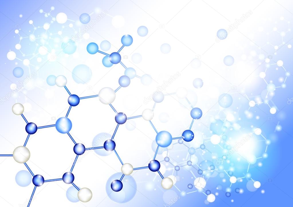 Chemistry vector blue background
