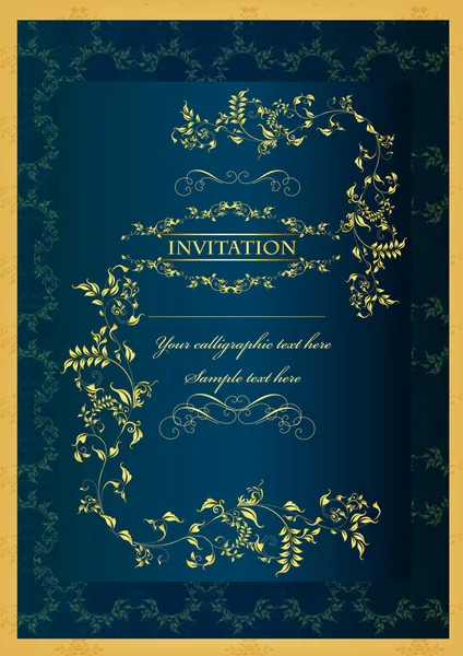 Invitación de lujo en blanco para el diseño — Archivo Imágenes Vectoriales