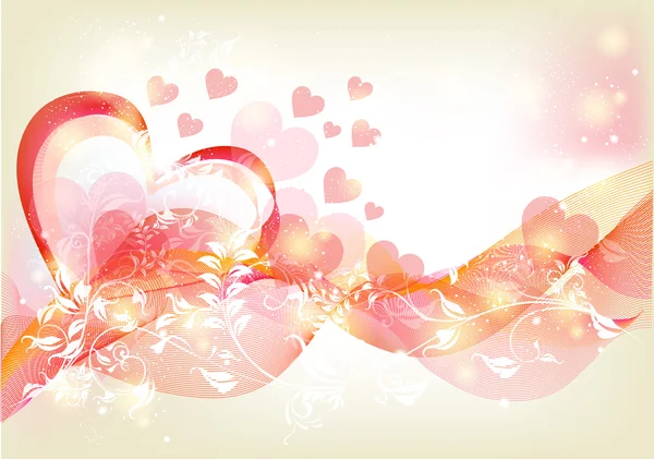 Beautiful soft valentine greeting card — Stock Vector
