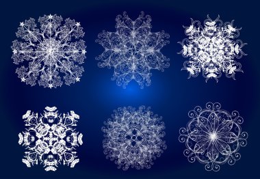 Noel vektör kar taneleri topluluğu