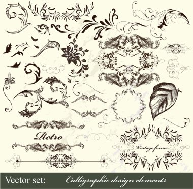 Kaligrafi tasarım öğeleri ve sayfa süsleri