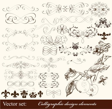 Kaligrafi tasarım öğeleri ve sayfa süsleri