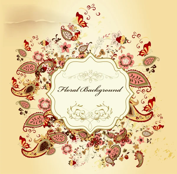 Elegant stijlvol design met florale vintage ornament — Stockvector