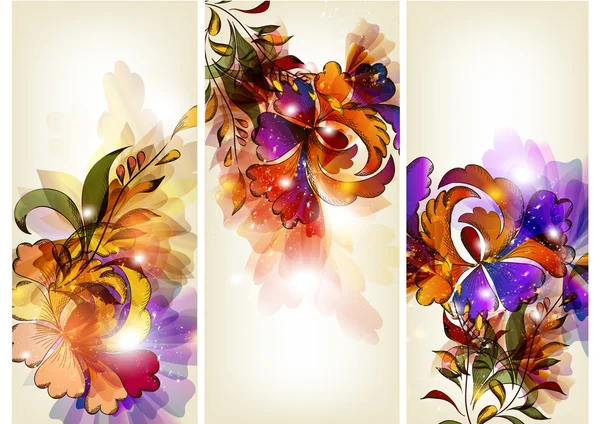 Floral brochure set — Stock Vector