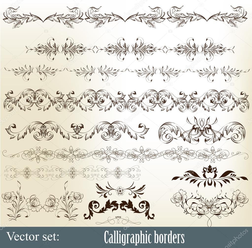 Calligraphic ornate borders