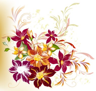 Çiçeklerle soyut arkaplan