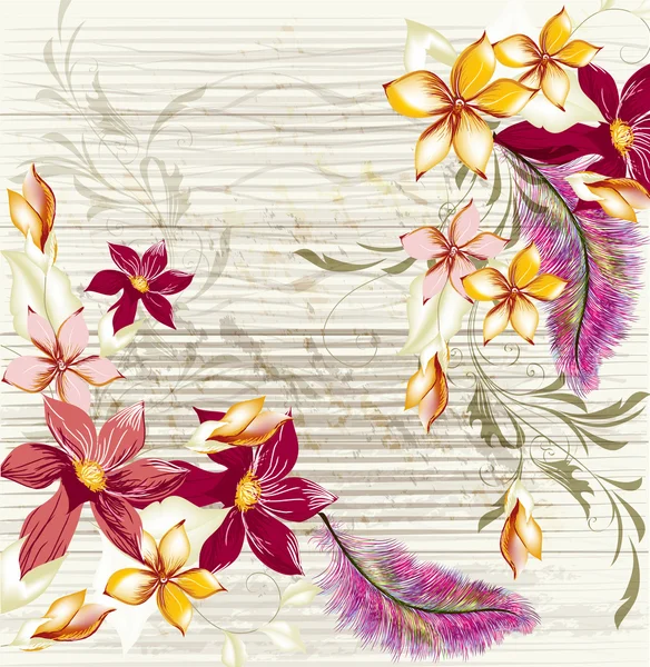 Fondo floral — Vector de stock