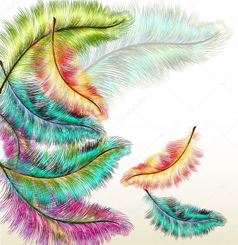 Colorful fashion background with vector filigree ferns