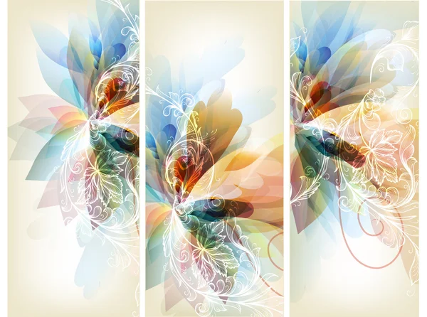 Set de brochures florales pour votre design — Image vectorielle