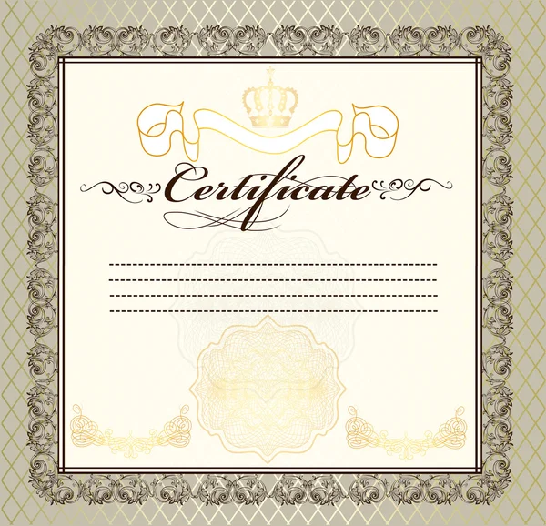 Certificate or coupon for design — Stock Vector