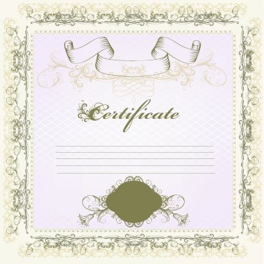 sertifikası veya kupon tasarımı için