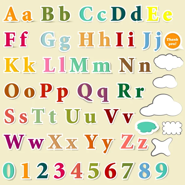 Collezione di lettere inglesi alfabeto colorato per il design — Vettoriale Stock
