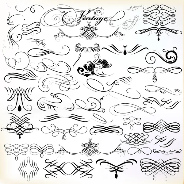 Vintage designelementen vector set — Stockvector