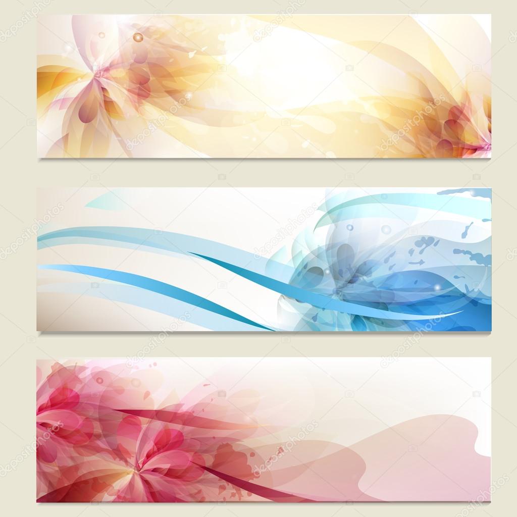 Abstract colorful vector backgrounds set