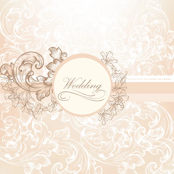 Wedding vector design in vintage style — Stock Vector