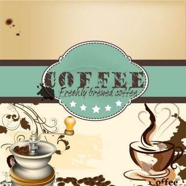 Design of coffee shop or cafe poster clipart