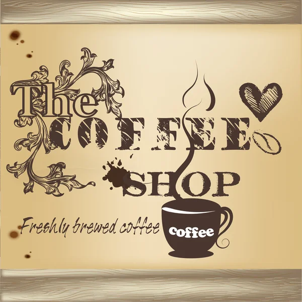 Ontwerp van koffie shop poster — Stockvector