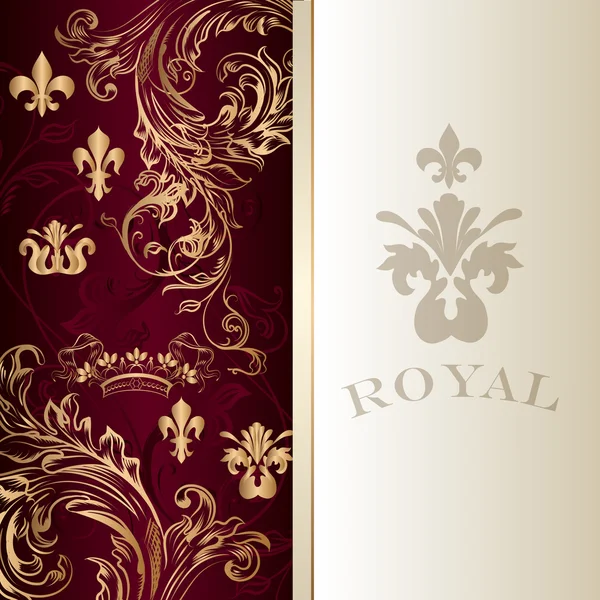 Elegant inbjudningskort i royal lyx stil — Stock vektor