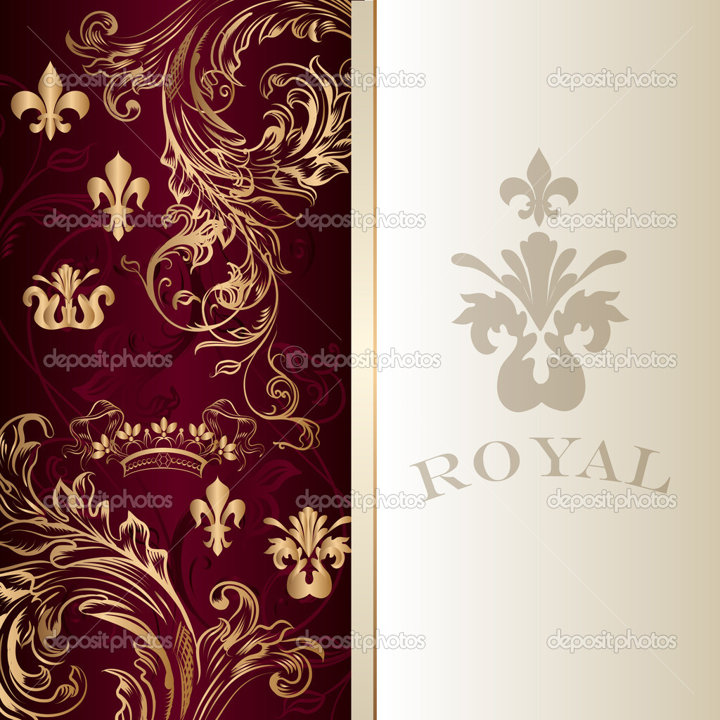 Elegant invitation card in royal luxury style